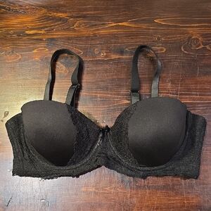 Jaclyn Smith Black Lace Full-Coverage Bra with Underwire Support